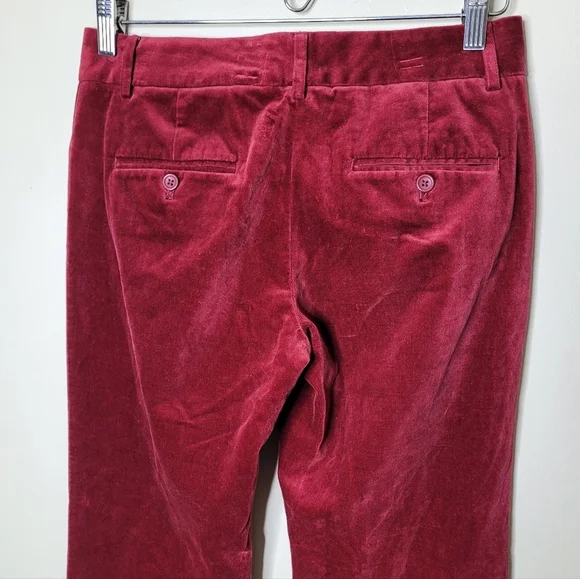 Express Design Studio Vintage Y2K Red Velvet Editor Pants Size 2 - Picture 6 of 8
